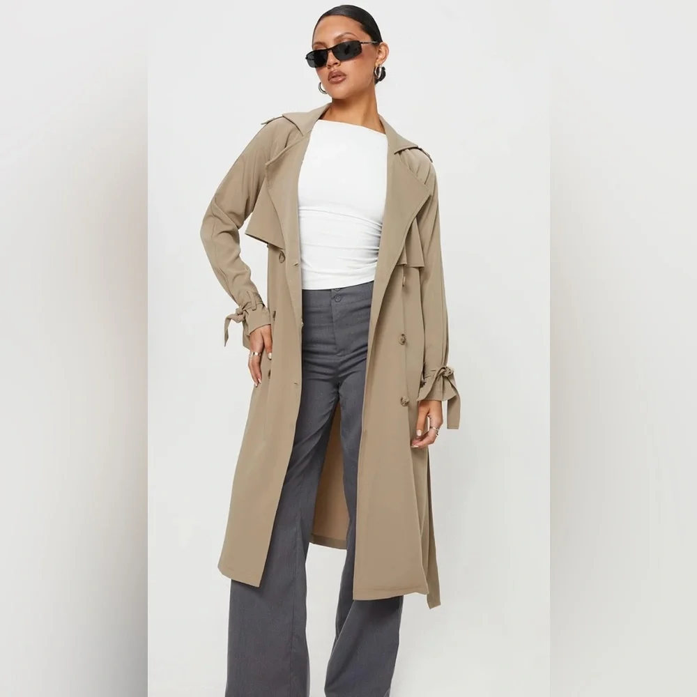 Princess Polly Trench Coat - Picture 1 of 8